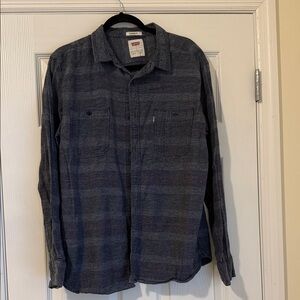 Levi's Men's Dark Blue Casual Shirt long sleeve